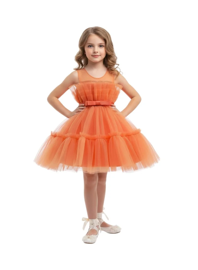 دىدانيالا فستان سهرة تول مكشكش